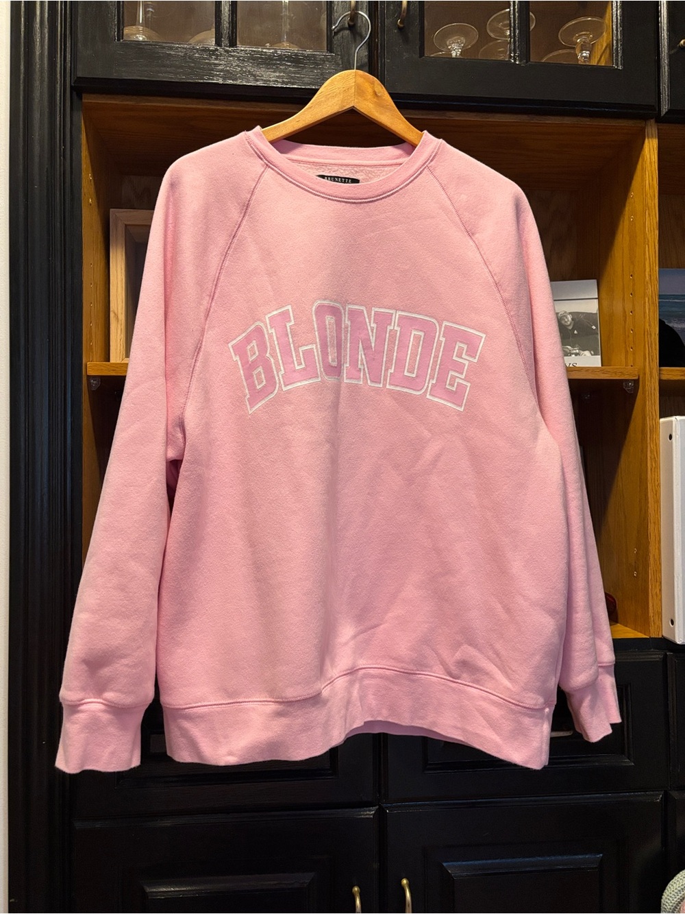 BLONDE Pink Graphic Crewneck Sweatshirt
